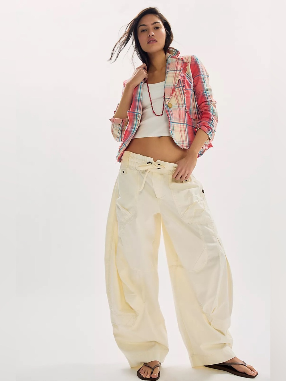 Free People OnSet Pull On Cargo Pants in Tofu.  Size XL.   NWT